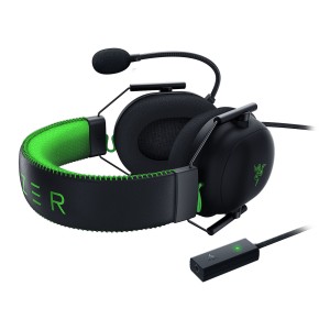 هدست گیمینگ با سیم ریزر مدل BLACKSHARKv2 همراه با کارت صدا